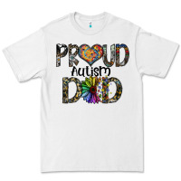 White proud autism dad Premium Tee - SublimationCraftShop