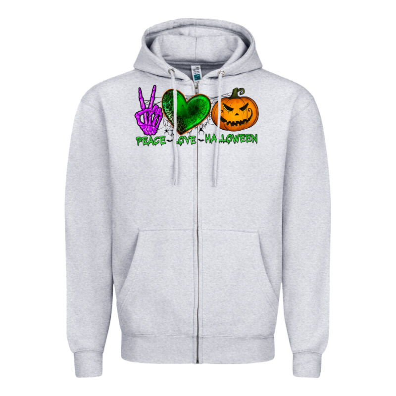 Peace Love Halloween Zipper Hoodie by BundleAndBundleShop | Teevron