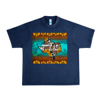 Navy sunflowers cowhide leopard texas map Urban Heavy Tee - BarkalooDesign