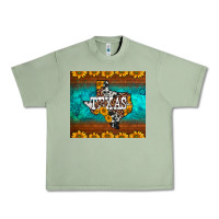 Oil Green sunflowers cowhide leopard texas map Urban Heavy Tee - BarkalooDesign