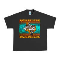 Pigment Black sunflowers cowhide leopard texas map Urban Heavy Tee - BarkalooDesign