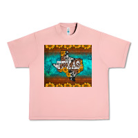 Salmon sunflowers cowhide leopard texas map Urban Heavy Tee - BarkalooDesign