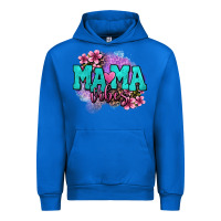 Cobalt mama vibes floral Urban Hoodie - OliviaCreatesArt