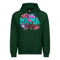 Forest Green mama vibes floral Urban Hoodie - OliviaCreatesArt