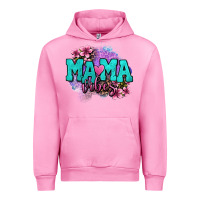 Fuchsia Pink mama vibes floral Urban Hoodie - OliviaCreatesArt