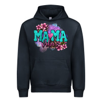 Navy mama vibes floral Urban Hoodie - OliviaCreatesArt