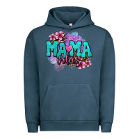 Pigment Midnight Navy mama vibes floral Urban Hoodie - OliviaCreatesArt
