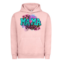 Pigment Salmon mama vibes floral Urban Hoodie - OliviaCreatesArt