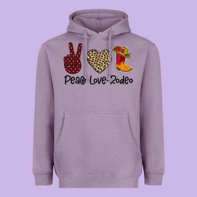 Peace Love Rodeo Heavyweight Hoodie Designed By Bettercallsaul
