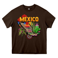 Chocolate Brown mexico map Heavy Core Tee - CTS Tumbler Store