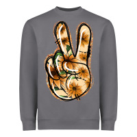 Storm Floral Gold Peace Sign Heavyweight Sweatshirt - Jasminsmagicworld