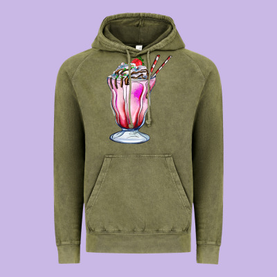 Milkshake Vintage Hoodie Designed By Adodesignshop