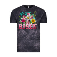 Cloud Black he is risen cross easter Vintage Tee - BarkalooDesign