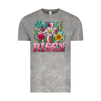 Cloud Rock he is risen cross easter Vintage Tee - BarkalooDesign