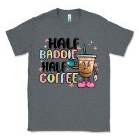 Charcoal Heather half baddie half coffee Classic Tee - MaliasSmallBusiness