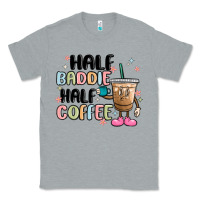 Heather Grey half baddie half coffee Classic Tee - MaliasSmallBusiness