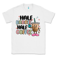 White half baddie half coffee Classic Tee - MaliasSmallBusiness