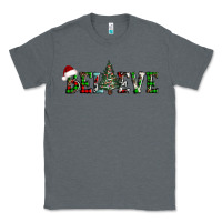 Charcoal Heather believe Christmas tree Classic Tee - AdoDesignShop