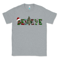 Heather Grey believe Christmas tree Classic Tee - AdoDesignShop