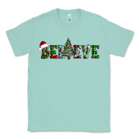 Seafoam believe Christmas tree Classic Tee - AdoDesignShop