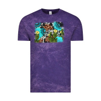 Cloud Purple cactus gemstone background Vintage Tee - AdoDesignShop