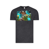 Vintage Black cactus gemstone background Vintage Tee - AdoDesignShop