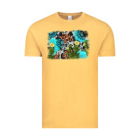Vintage Mustard cactus gemstone background Vintage Tee - AdoDesignShop
