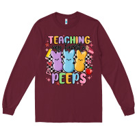 Burgundy teaching my favorite peeps Long Sleeve Tee - MaliasSmallBusiness