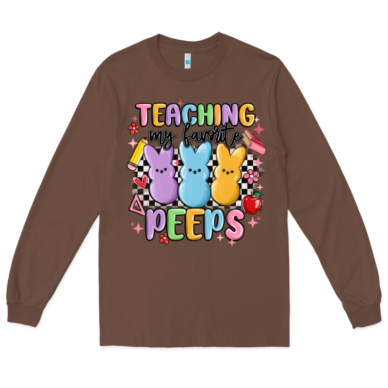 Teaching My Favorite Peeps Long Sleeve Tee by MaliasSmallBusiness | Teevron