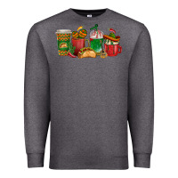 Charcoal Heather Tacos Coffee Cups Premium Sweatshirt - texasbilliewilder