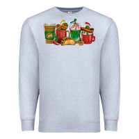 Heather Grey Tacos Coffee Cups Premium Sweatshirt - texasbilliewilder