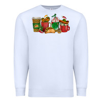 White Tacos Coffee Cups Premium Sweatshirt - texasbilliewilder