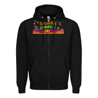 Black spooky  libbey glass Zipper Hoodie - BundleAndBundleShop