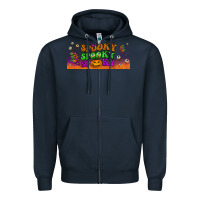 Navy spooky  libbey glass Zipper Hoodie - BundleAndBundleShop