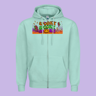 Spooky  Libbey Glass Zipper Hoodie Designed By Bundleandbundleshop