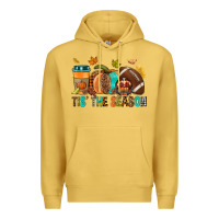 Antique Gold Tis' the season Fall Premium Hoodie - NancyCooperArtShop
