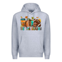 Heather Grey Tis' the season Fall Premium Hoodie - NancyCooperArtShop