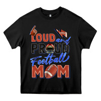 Black loud and proud football mom Heavy Core Tee - Zillion Design Studio