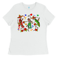 White mexican skeletons Ladies Tee - Zillion Design Studio