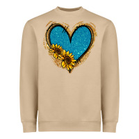 Mushroom Gold Glitter Sunflower Blue Heart Heavyweight Sweatshirt - Jasminsmagicworld