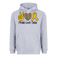 Heather Grey Peace Love Cure Heavyweight Hoodie - Bettercallsaul