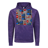 Cloud Purple scissor lift seamless pattern Vintage Hoodie - BundleAndBundleShop