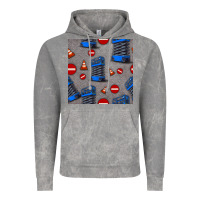 Cloud Rock scissor lift seamless pattern Vintage Hoodie - BundleAndBundleShop