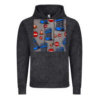 Vintage Black scissor lift seamless pattern Vintage Hoodie - BundleAndBundleShop