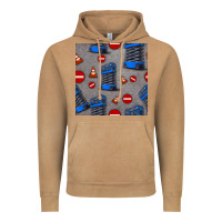 Vintage Camel scissor lift seamless pattern Vintage Hoodie - BundleAndBundleShop