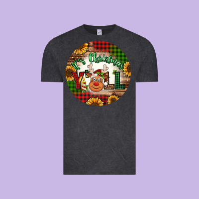 It's Christmas Y'all Reindeer Christmas Vintage Tee Designed By Jasminsmagicworld