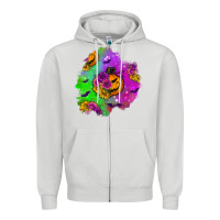 Dove Grey halloween patch 1 Zipper Hoodie - BundleAndBundleShop