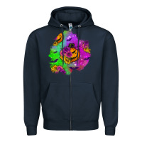 Navy halloween patch 1 Zipper Hoodie - BundleAndBundleShop