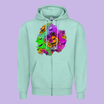Halloween Patch 1 Zipper Hoodie Designed By Bundleandbundleshop
