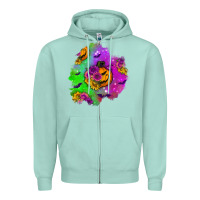 Seafoam halloween patch 1 Zipper Hoodie - BundleAndBundleShop